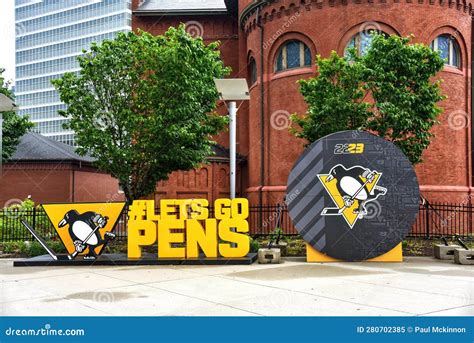 Pittsburgh Penguins Display At PPG Paints Arena In Pittsburgh Editorial