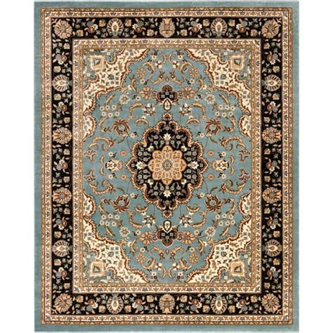 Reviews For Well Woven Barclay Medallion Kashan Light Blue 8 Ft X 10 Ft Traditional Area Rug