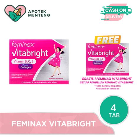 Jual Feminax VitaBright 4 Tablet Suplemen Kesehatan Wanita Shopee