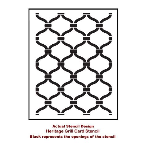 Heritage Grill Card Stencil Template Craft Stencils For Handmade