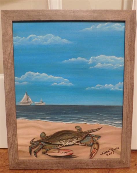 Pin By Tracy Reeb On Paintings Canvas Painting Painting Crab Painting