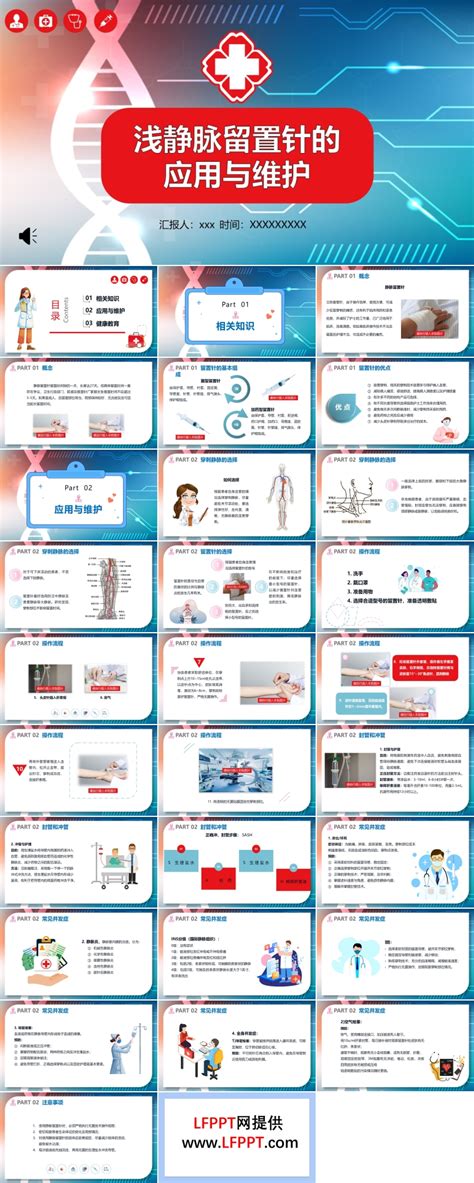 浅静脉留置针的应用与维护ppt课件模板下载 Lfppt