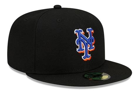 Gorra New Era New York Mets 59fifty Plana Fiel Negro Envío gratis