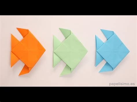 Cómo hacer pez de papel Origami Papiroflexia Muy fácil YouTube