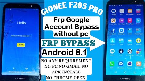 Gionee F205 F205 Pro Google Account Bypass Frp Unlock