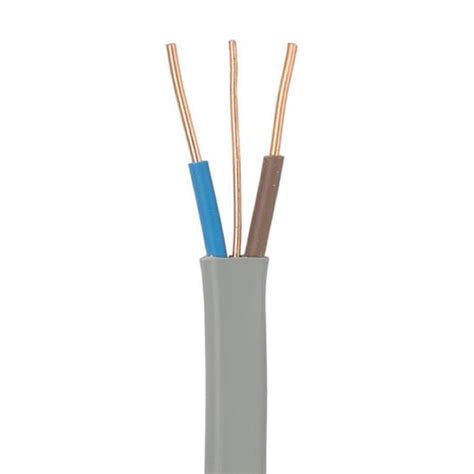 mm twin  earth cable  flat grey  metre