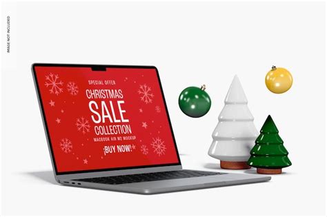 Premium Psd Christmas Sale Macbook Air M Mockup