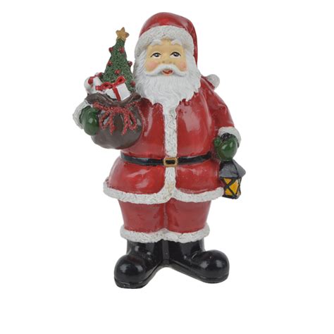 Handmade Resin Standing Santa Claus Figurines Christmas Decoration