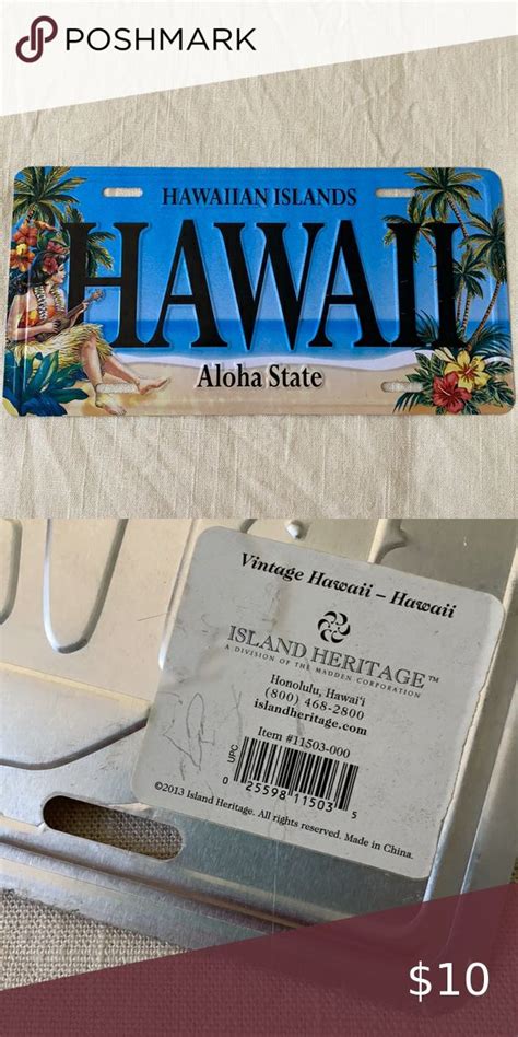 Hawaii Aloha State License Plate In 2024 State License Plate Vintage