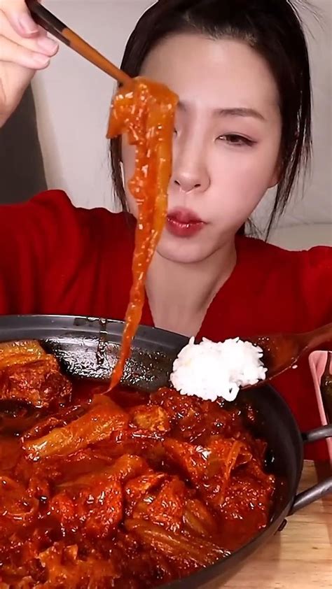 Spicy Pork Belly N Kimchi Mukbang Asmr Goodizzi In Food Videos