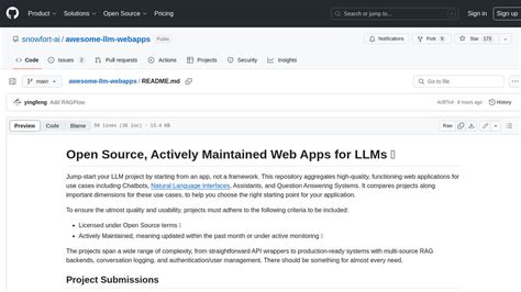 Github Awesome Llm Webapps Features Alternatives Toolerific