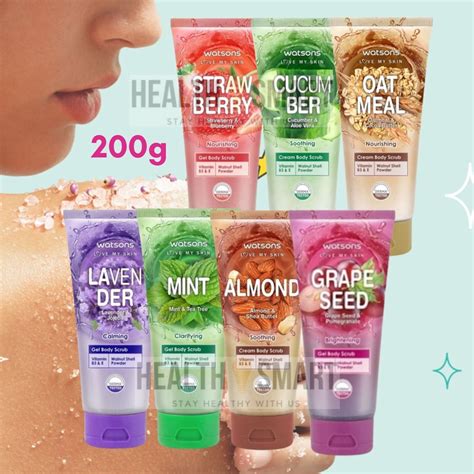 Watsons Gel Body Scrub Strawberry Blueberry Grapeseed Cucumber