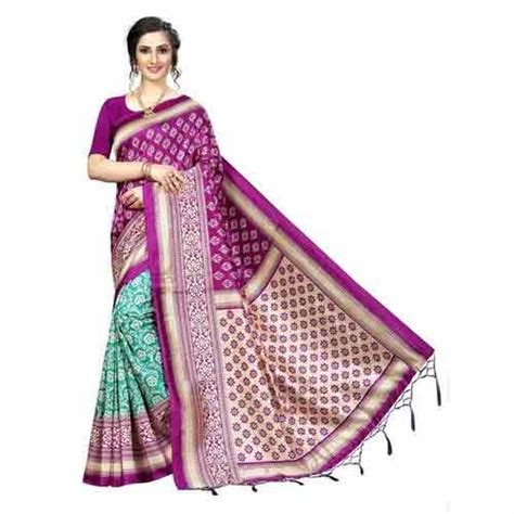 Zoya Textile Printed Banarasi Star Silk Saree 6 3 M With Blouse Piece