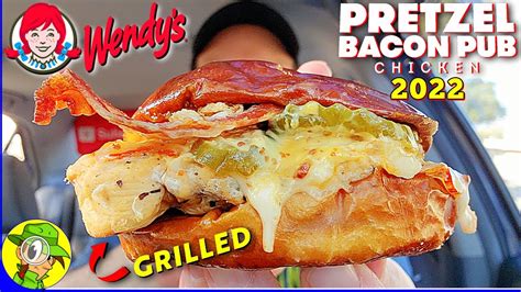 Wendy S Pretzel Bacon Pub Grilled Chicken Sandwich Review