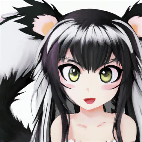 Anime Girl Portrait Vtubervtube Model Black And Openart