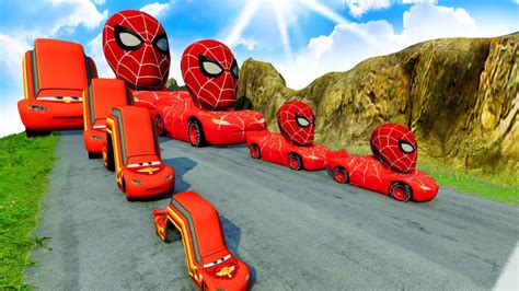 Big Small Long Square Lightning Mcqueen Vs Big Small Spider Man