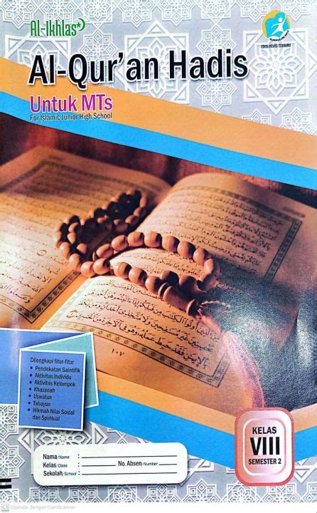 Buku Lks Quran Hadis Quran Hadits Kelas 8 Viii Jenjang Smp Mts