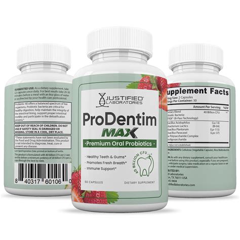 2 Pack Prodentim Max Oral Probiotics 40 Billion Cfu Improve Teeth Gums Bad Breath