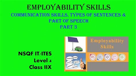 Employability Skills Types Of Sentences Nsqf All Trades Class Xii