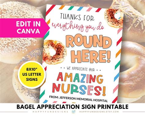 Thanks For Everything You Do Round Here Editable Bagel Nurse