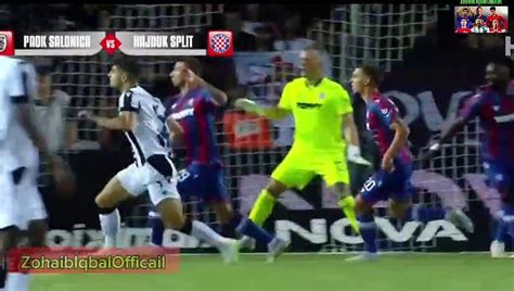 Paok Greece Vs Hajduk Split Croatia 3 0 Europa Conference League