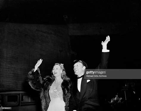 Actor Warren William And Actress Wendy Barrie Wave To Fans In Los