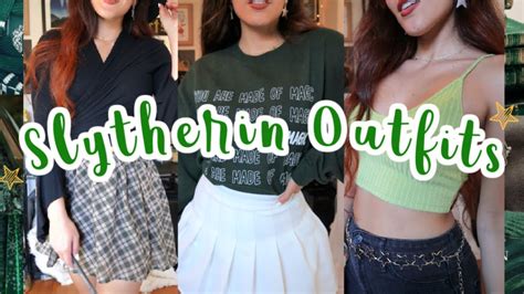 Slytherin Inspired Outfits Hogwarts Lookbook Youtube