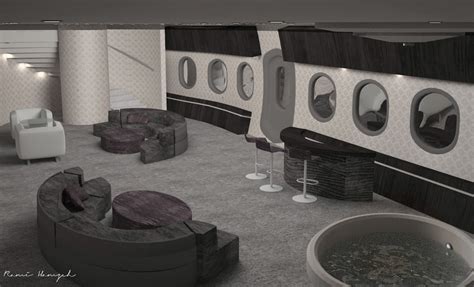 air plane interior design behance