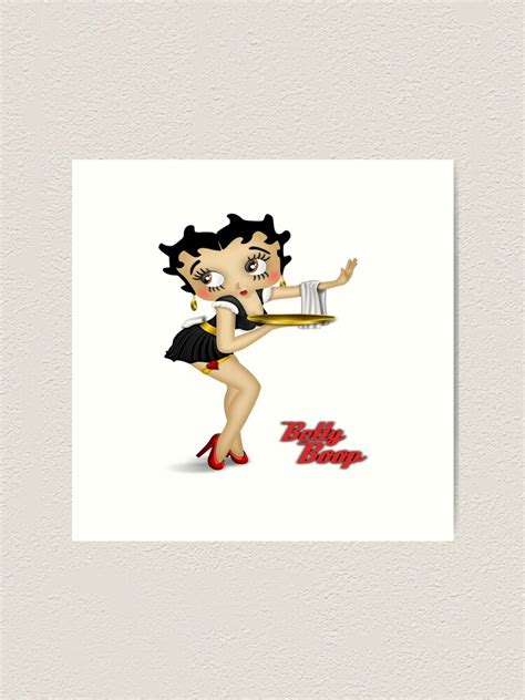 Lámina Artística Betty Boop Betty Sentada En La Camiseta Con El