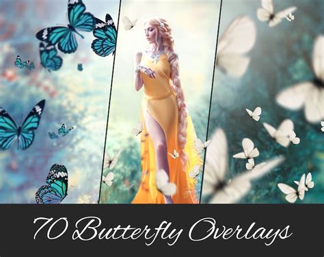 70 Png Butterfly Mix Photo Overlays Springsummer Overlay