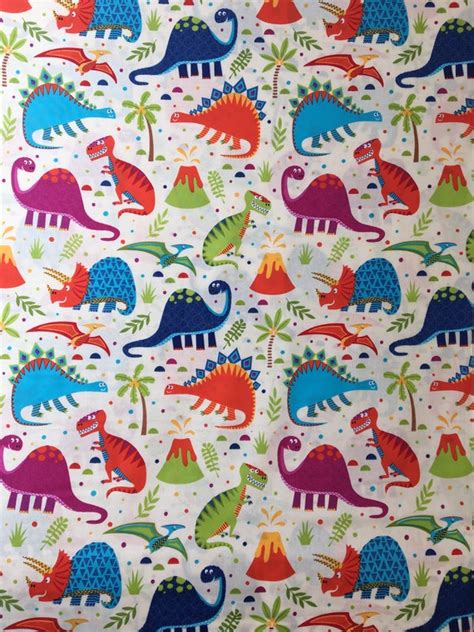 Dinosaur Fabric Dino World Fabric 100 Cotton Fabric By The Etsy