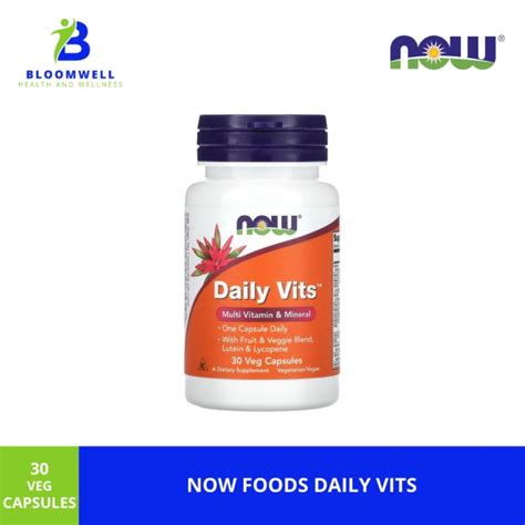 NOW Foods Daily Vits Multi Vitamin Mineral 30 Veg Capsules Lazada PH