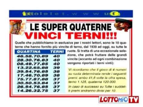 Lotto Le Quaterne Che Dal Hanno Vinto Piu Terni Youtube