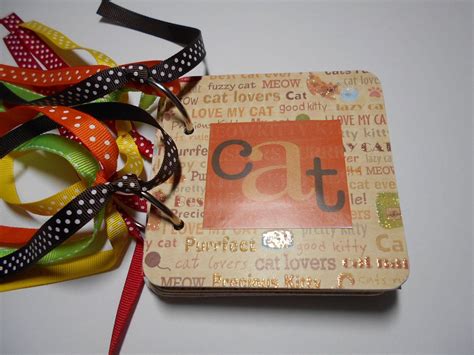 Cat Mini Album Cat Scrapbook Premade Album Chipboard Album Etsy