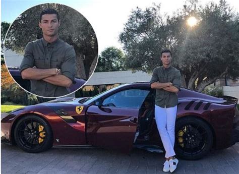 Cristiano Ronaldo shows off his brand new Ferrari F12 whip (Photo ...