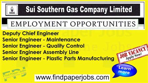 Jobs In SSGC 2024 Sui Sothern Gas Company Limited Find Paper Jobs