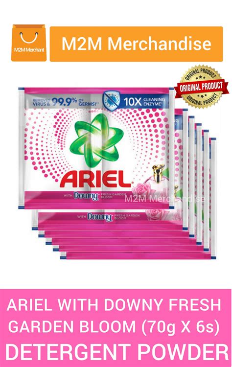 ARIEL WITH DOWNY FRESH GARDEN BLOOM DETERGENT POWDER 70g X 6s Lazada PH