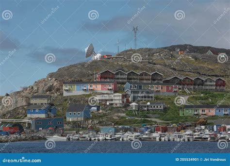 View Of Qaqortoq In Greenland The Town Is Located In Southern