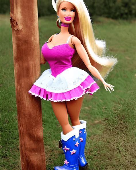 Echte Barbie Lookalike Voor Grote Meisjes In Een Cowgirl Kostuum · Creative Fabrica