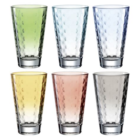 Lot De 6 Verres Colorés 300ml De Leonardo 25 00 € Absolument Design