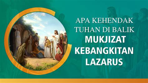 Kenapa Tuhan Membangkitkan Lazarus Persembahan