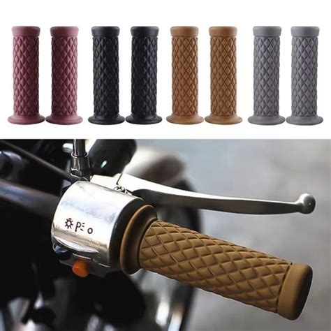 Universal Motorcycle Rubber Handle Grip Retro Handle Grip Cafe Racer