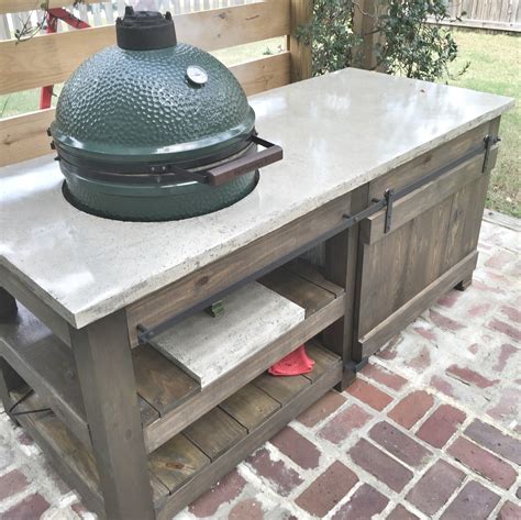 The Lowcountry Lady: Big Green Egg: Concrete Top Table Plans