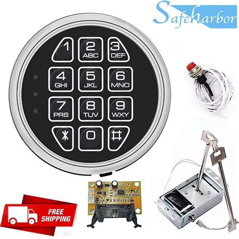 Gun Electronic Safe Lock ‎replacement Chrome Keypad With Solenoid 2