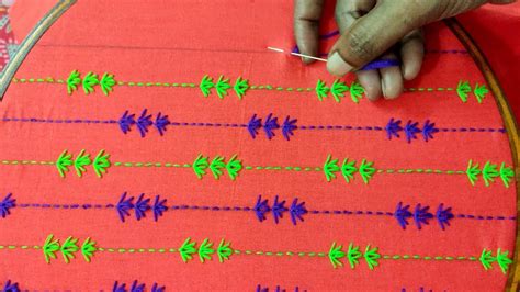 Hand embroidery traditional nakshi kantha stitch tutorial গরমণ