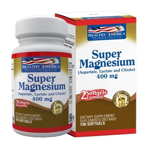 Super Magnesium 400 Mg 100 Sg Healthy America Moli Natural