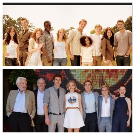 The cast of The Hunger Games when The Hunger Games first came out, and