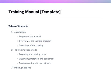 How To Create A Training Manual Free Templates Examples Of Training