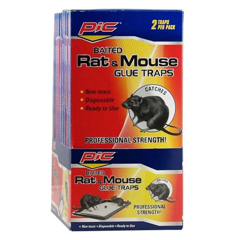 PIC Baited Rat and Mice Glue Traps (24-Pack)-GT-2-H - The Home Depot