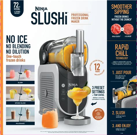 Ninja Slushi Oz Programs Professional Frozen Drink Maker Fs New